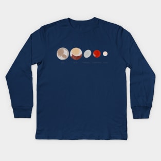 Dwarf planets Kids Long Sleeve T-Shirt